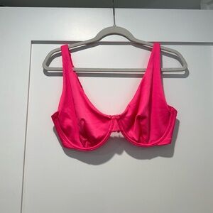 Hollister Hot Pink Ribbed Underwire Bikini Top
